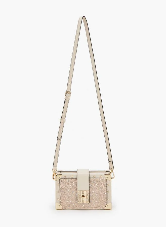 ELLE Embellished Crossbody Bag With Twist Clasp Ramadan Collections